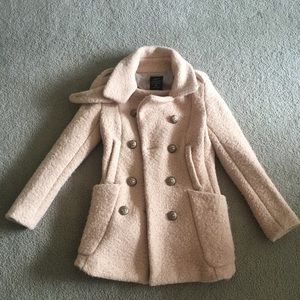 100% wool coat size XS Korean fashion dusty pink